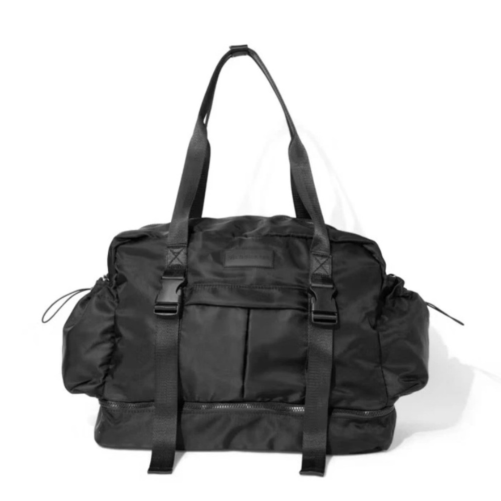 Black Women's Nylon Tote Bag with Dual Handles